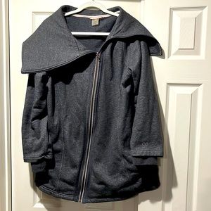 Calia grey asymmetric zip long jacket size XL